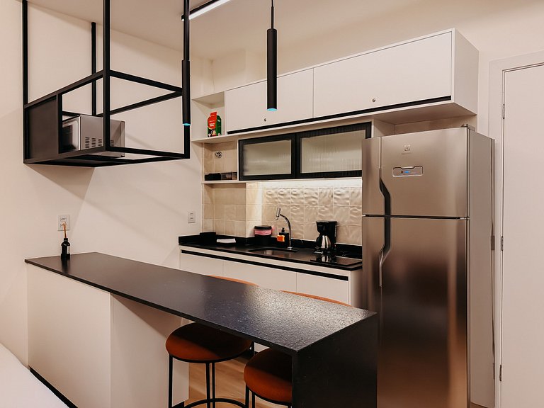 Studio moderno para 4 pessoas c/cozinha completa