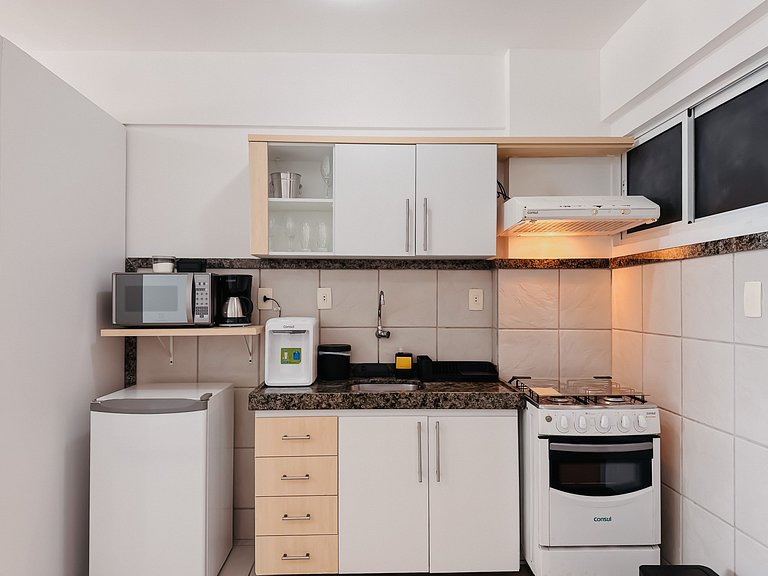 Terrazzo Flat 202 c/ Vista Mar e Cozinha Equipada