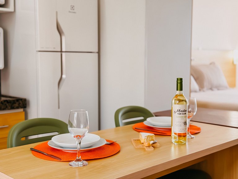 Terrazzo Flat 603 c/ Vista Mar e Cozinha Equipada