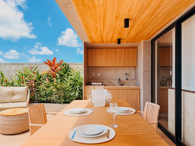 Mondrian Flat Apt 15 Vista Mar e Piscina Privativa