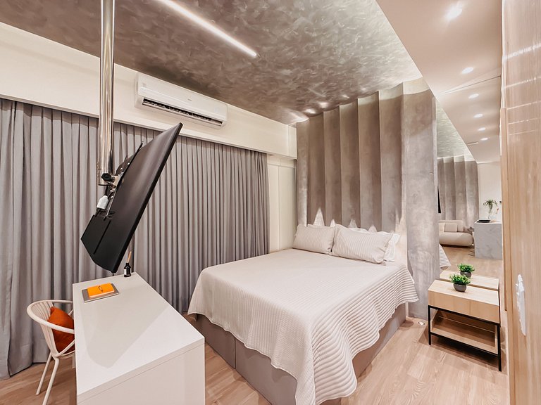 Luxo e conforto c/ banheira ao ar livre